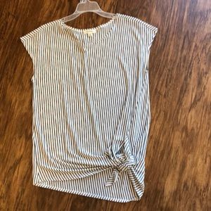 Max Studio stripped front tie T